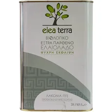 Elea Terra Griechisches Bio Extra Natives Olivenöl - Kalt Extraktion Kanister, 3 L