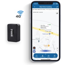 TKMARS 4G Mini GPS Tracker GPS Tracker Ohne ABO mit Kostenloser App, 32 Tage Standby-Zeit, Stark Magnetisch, Wasserdicht, 1500mah