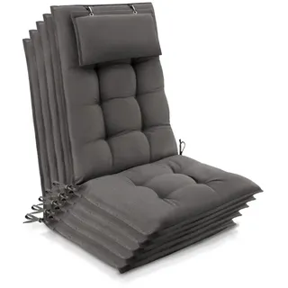 Beautissu Hochlehner Auflage 120 x 50 x 8 cm Taupe 5-tlg.