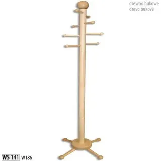 Kleiderständer Garderobenständer Holz Kleiderstange Design Garderobe mit 8 Haken