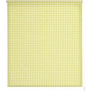 Estoralis | KÜCHE | Modernes Design-Rollo | Digital bedruckter Stoff | Vichy-2 Gelb | 160 x 180 cm. (Breite/Höhe) Stoffgröße 157 x 175 cm. | Rollos für Fenster und Türen