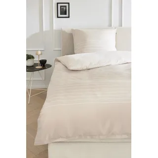 Musterring Simple Gestreift Beige 135 x 200 cm + 80 x 80 cm