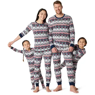 Amazon Essentials Damen Passende Weihnachts-Pyjama-Sets für die ganze Familie, Winter Fairisle, M