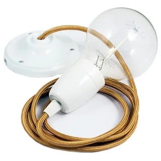 Creative Cables Rm05 1 M Hängelampe - Gold / White - One Size