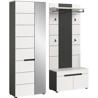 Home Affaire REHAT Garderobenschrank 160 x 0 x 0 basalt grau