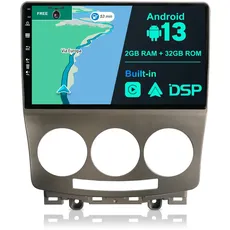 JOYX Android 12 Autoradio mit IPS 2.5D Passt für Mazda 5 (2005-2010) - 2G+32G - Rückfahrkamera KOSTENLOS - 9 Zoll - GPS2 Din - Unterstützen DAB Lenkradsteuerung 4G WiFi Bluetooth Carplay Android Auto