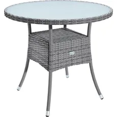 Polyrattan-Tisch Grau rund Ø60cm