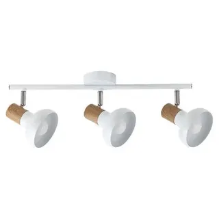 Spotleuchte Schienensystem Holly aus Metall Metall weiß/ Buche Ø7cm B:48cm - Weiß