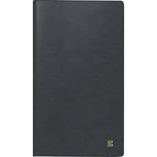 Brunnen Taschenkalender 758 8,7x15,3cm 1 Woche/Seite Leder schwarz