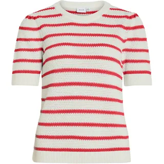 VILA Dalo O-neck Stripe Knit Weiß  L