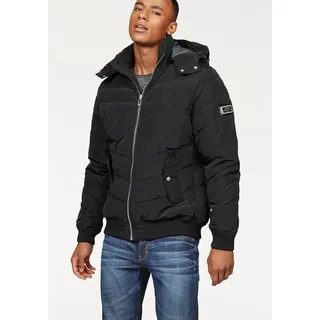 Bruno Banani Blouson mit Kapuze aus schnelltrocknendem Material, trendiger Stil, schwarz