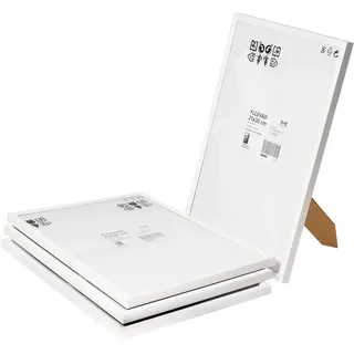 Ikea Yllevad Bilderrahmen, A4, 21 x 30 cm, leicht, Kunststoff und Karton, Weiß, 4 Stück