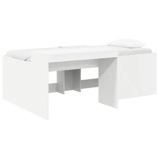 vidaXL Hochbett mit Schreibtisch für Kinder Weiß 80 x 200 cm - Weiß