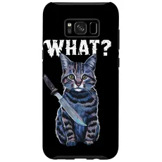 Hülle für Galaxy S8+ Halloween Katze Messer Design Witzige Tier Katzen