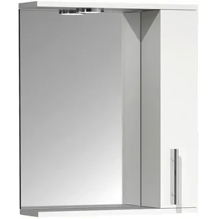 Mid.you Spiegelschrank , Weiß , Kunststoff , 2 Fächer , 50x60x14 cm , Badezimmer, Badmöbelsets & Badmöbelserien, Badmöbelserien