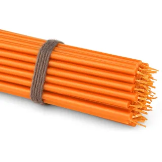 Nklaus 50 Stabkerzen 16 cm orange