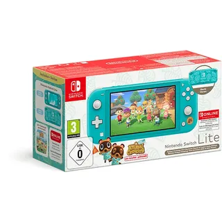 Nintendo Switch Lite türkis + Animal Crossing: New Horizons – Nepp-und-Schlepp-Edition + Nintendo Online 12-monatige (365-tägige) Einzelmitgliedschaft