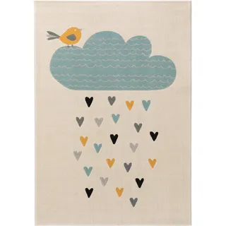 Lytte Kinderteppich Juno Beige 120x170 cm , Textil , Rechteckig , 120x170 cm , Oeko-Tex® Standard 100 , wasserabweisend , Teppiche und Böden, Teppiche, Kinderteppiche