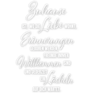 yabaduu Wandtattoo Spruch Zuhause ist wo die liebe wohnt 60x77cm Wanddeko Zitat Wandsticker Aufkleber selbstklebend für Wohnzimmer Büro Schlafzimmer Esszimmer Flur YX024 (Weiß)