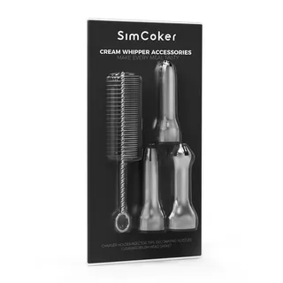 Edelstahltüllen für Sahnespender - 3er Set Spritztüllen zum Sprühen von Sahne, Cremes, Desserts, Espumas, Soßen, Suppen uvm. - rostfreie & spülmaschinenfeste Tüllen