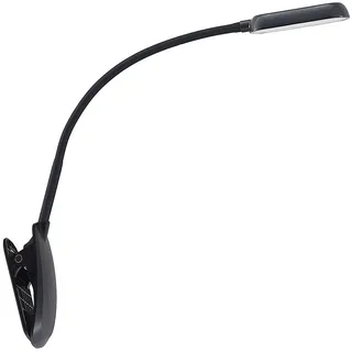 PRIOS LED Klemmleuchte Najarimit USB Anschluss dimmbar (Modern) in Schwarz (1 flammig,) - Tischlampe Tischleuchte Leselampe Nachttischlampe Arbeitszimmerleuchte