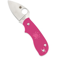 Spyderco Erwachsene Messer Squeak Split Klappmesser mit gerader Kante Taschenmesser, Pink, One size