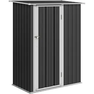 Outsunny Gerätehaus 0,84 x 0,84 m Dunkelgrau
