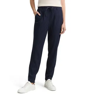 Tom Tailor 1049380 Loose Fit Hosen Navy White Pinstripe 38 32