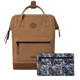 CABAIA Freizeitrucksack Rucksack mit Laptopfach Adventurer Vegan Nubuck Backpack 18L Moscow hellbraun - Hellbraun