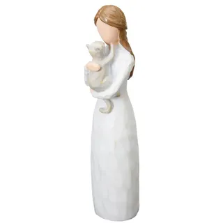 ST.LORIAN Engel der Freundschaft, Katzen-Gedenkgeschenke, handbemalte Katzenengel Figur, Statue, Beileidsgeschenk für Katze, Mutter, Geschenk