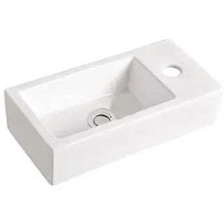 Grünblatt Waschbecken Hänge-Waschtisch mit Lotus Effekt Nano-Beschichtung (36 x18x9-Rechts)