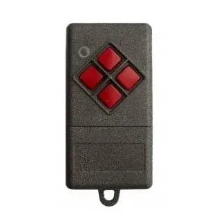Dickert Fernbedienung S10-868-A4L00 für Fernsehen und Set-Top-Box, 4 Tasten, Hochfrequenz, RF, 100m Reichweite, 2 Alkali Batterien