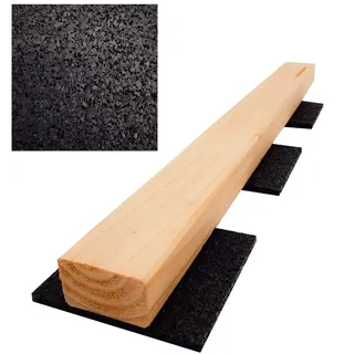 My Plast I 90 x 90 x 6 mm - 50 Stück I Terrassen-Pads – wasserbeständige Gummimatten für Terrassen-Holz, belastbare Bautenschutzmatte