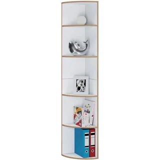 VCM Bücherregal "Elegantes Holzregal Eckregal Regal Salia 5fach" 1 Stk. tlg., weiß