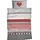 Herz-Karo grau/rot 135 x 200 cm + 2 x 80 x 80 cm