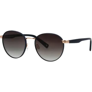 Sonnenbrille BRENDEL EYEWEAR, Damen, blau, metallic, Sonnenbrillen Sonnenbrille, goldfarbener Einfachsteg