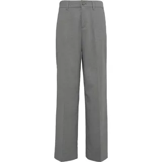 s.Oliver Palazzohose S.OLIVER, Damen, Gr. 34, N-Gr, grau (anthrazit), Obermaterial: 65% Polyester, 33% Viskose, 2% Elasthan, unifarben, loose fit knöchellang, Hosen Palazzohose, mit Bügelfalte