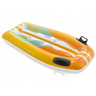 Aufblasbar Orange Surfboard Körper Brett Boogie Luftmatratze Pool Treiben 112cm