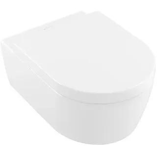 Combi-Pack Villeroy & Boch Avento Wand-Tiefspül-WC, spülrandlos & WC-Sitz Softclose, weiß - 5656HR01