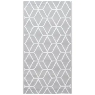 vidaXL Outdoor-Teppich 190 x 290 cm hellgrau