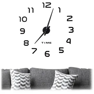 Relaxdays DIY Wanduhr 12,7 cm 3D schwarz