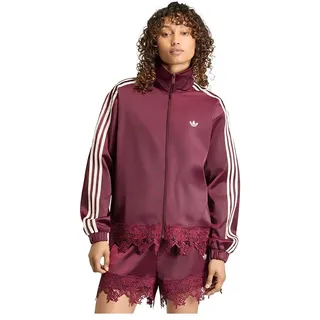 Adidas Originals Satin Lace Firebird Loose Reißverschlusspullover - Maroon - M