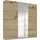 Schwebetürenschrank TOMA 203 x 210 x 62 cm Grau