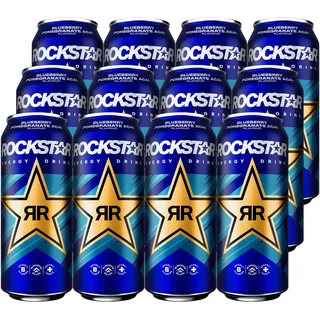 Rockstar Energy Drink Blueberry Pomergranate Acai Flavour 500ml 12er Pack