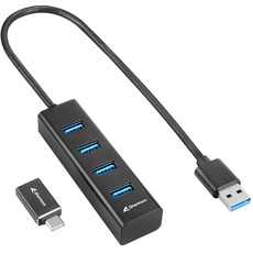 Bild 4-Port USB 3.2 Gen 1 Aluminium Hub Schwarz