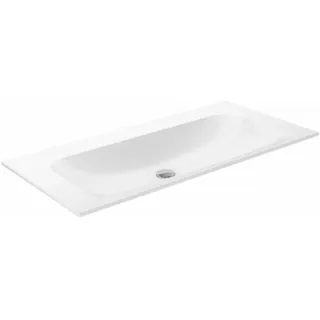 KEUCO X-LINE Einbauwaschtisch aus Keramik, 1007x17x494mm, ohne Hahnloch, weiß, 33170311000