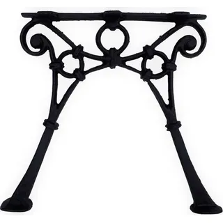 Bankbeine 2x Bein zur Friedhofsbank Gusseisen Retro Bankkufen Bankgestell - Schwarz