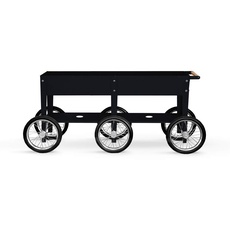 Herstera Garden Metall Hochbeet Wheels | Schwarz | 186x50x80 cm