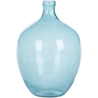Beliani Blumenvase Roti Glas 39 cm hellblau