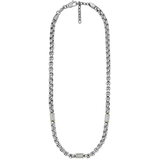 Fossil Mens Necklaces, Gold, Silver, Total Length: 45.72 cm mit 5.6 cm